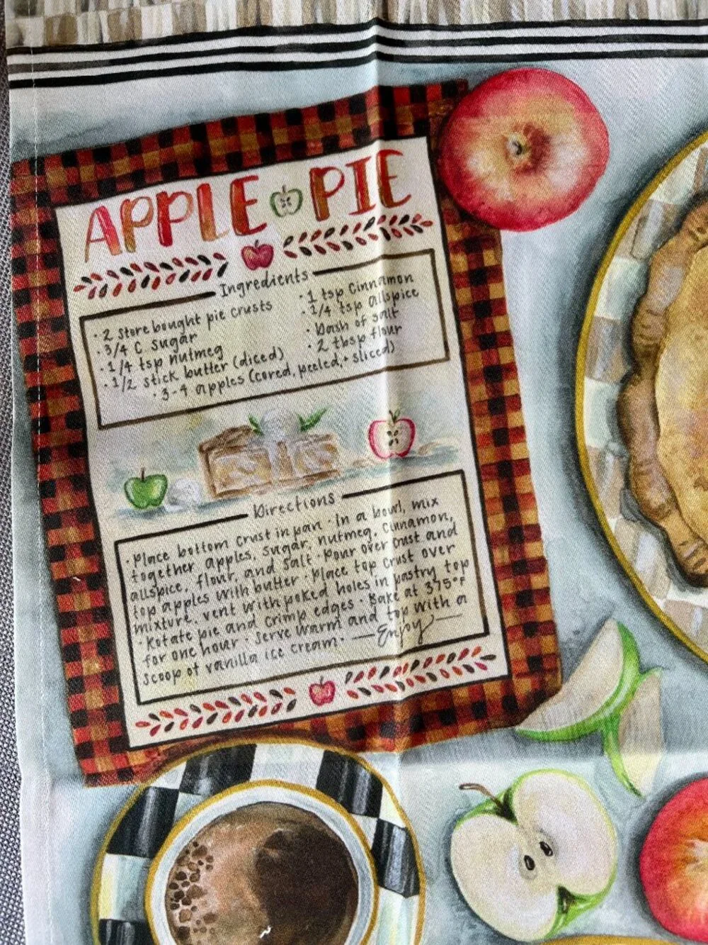 3 MacKenzie-Childs Courtly Check & Apple Pie Dish Towels
